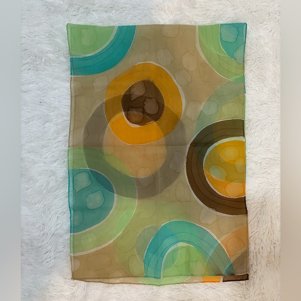 Vintage 70s Color Block Scarf